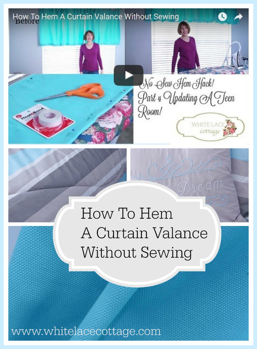 how to hem a curtain valance without sewing