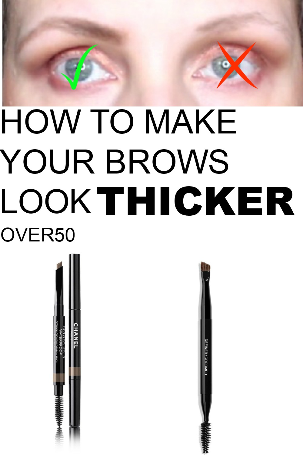 HOW TO MAKE THIN BROWS LOOK THICKER - ANNE P MAKEUP AND MORE